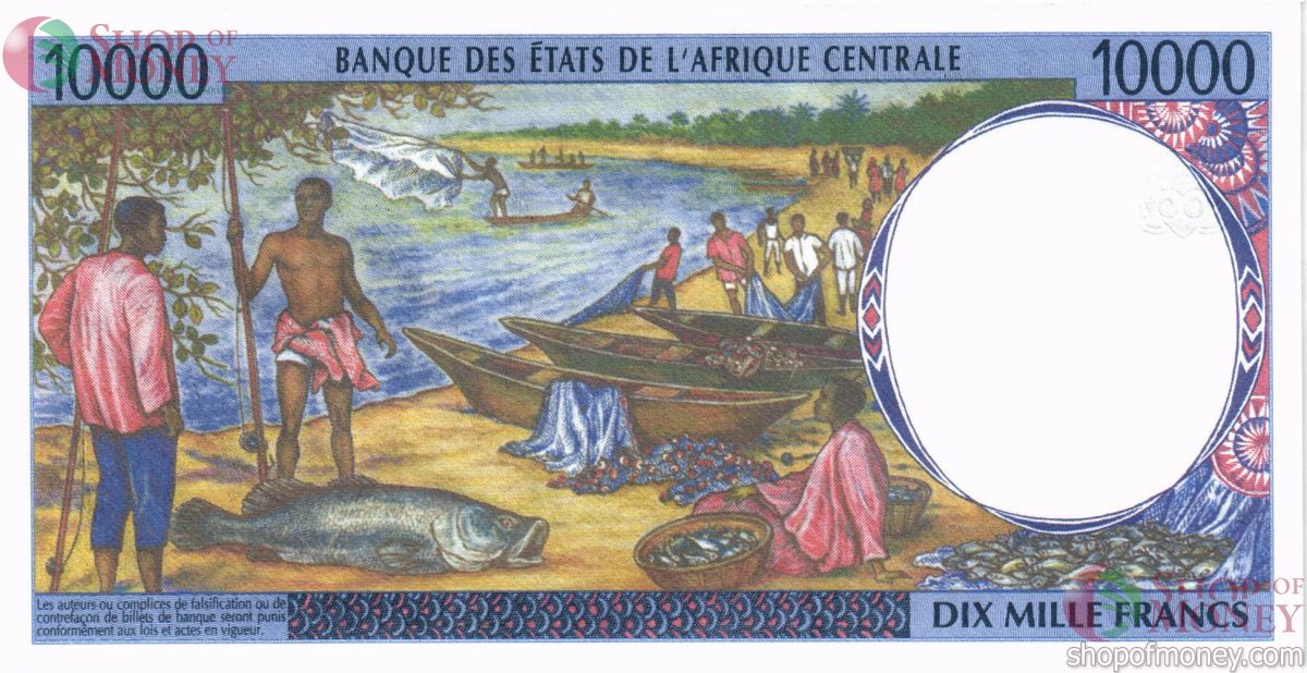ГОСУДАРСТВА ЦЕНТРАЛЬНОЙ АФРИКИ (ЭКВАТОРИАЛЬНАЯ ГВИНЕЯ) 10000 ФРАНКОВ 2