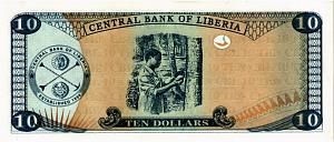 ЛИБЕРИЯ 10 ДОЛЛАРОВ 2