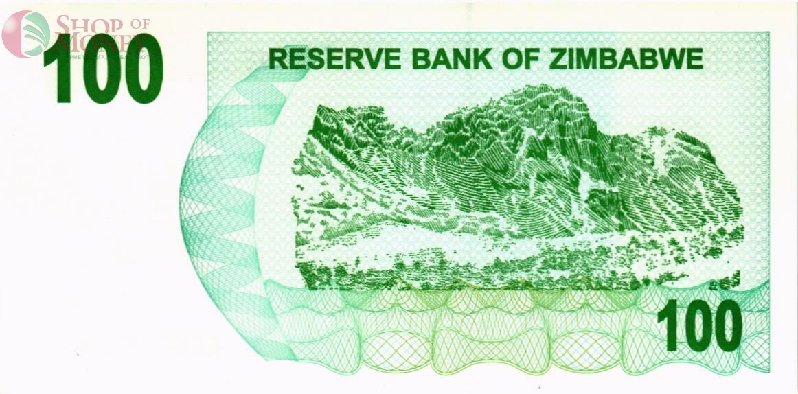 ЗИМБАБВЕ 100 ДОЛЛАРОВ 2