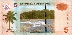 СУРИНАМ 5 ДОЛЛАРОВ 2