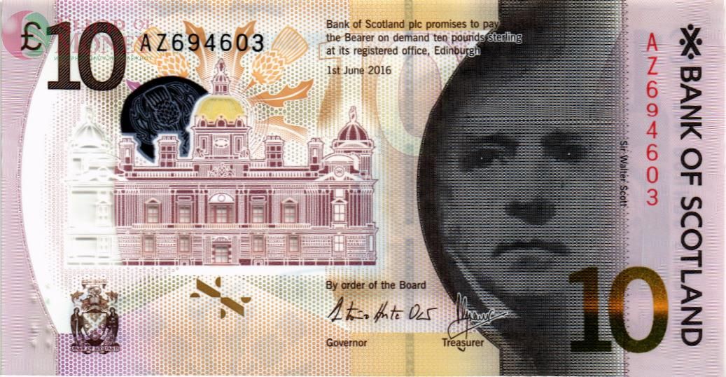 ШОТЛАНДИЯ 10 ФУНТОВ (BANK OF SCOTLAND) 1