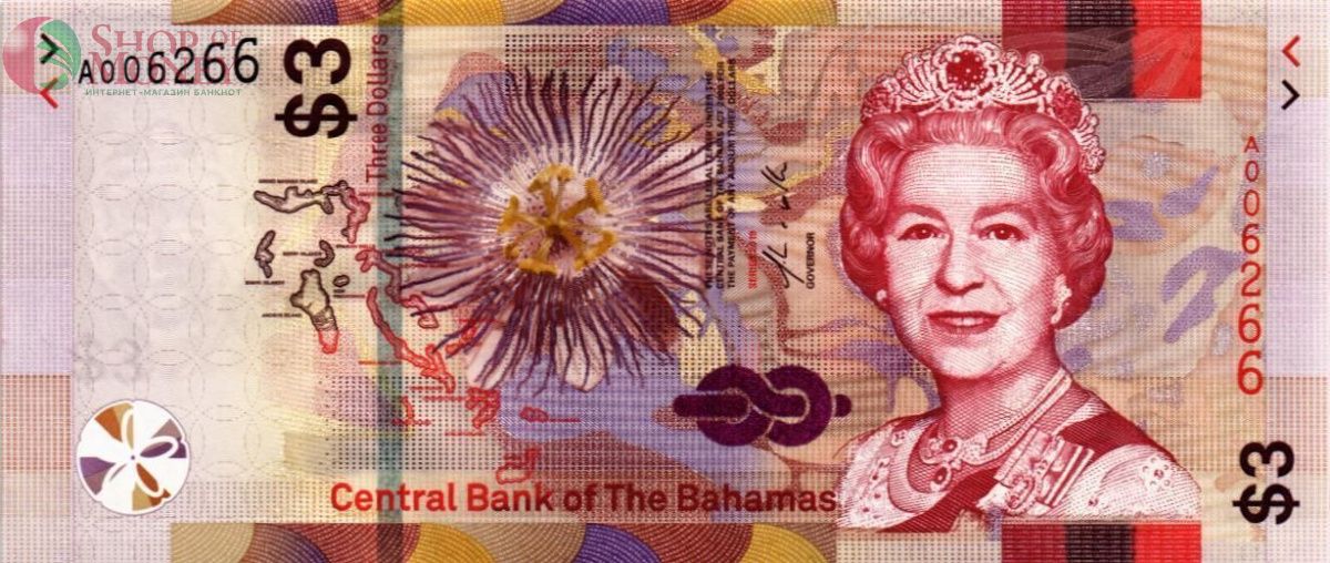 БАГАМСКИЕ ОСТРОВА 3 ДОЛЛАРА 1