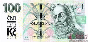 ЧЕХИЯ 100 КРОН (100-летие Чешской кроны) 1
