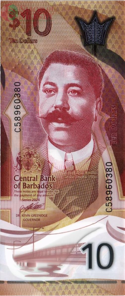 БАРБАДОС 10 ДОЛЛАРОВ 1