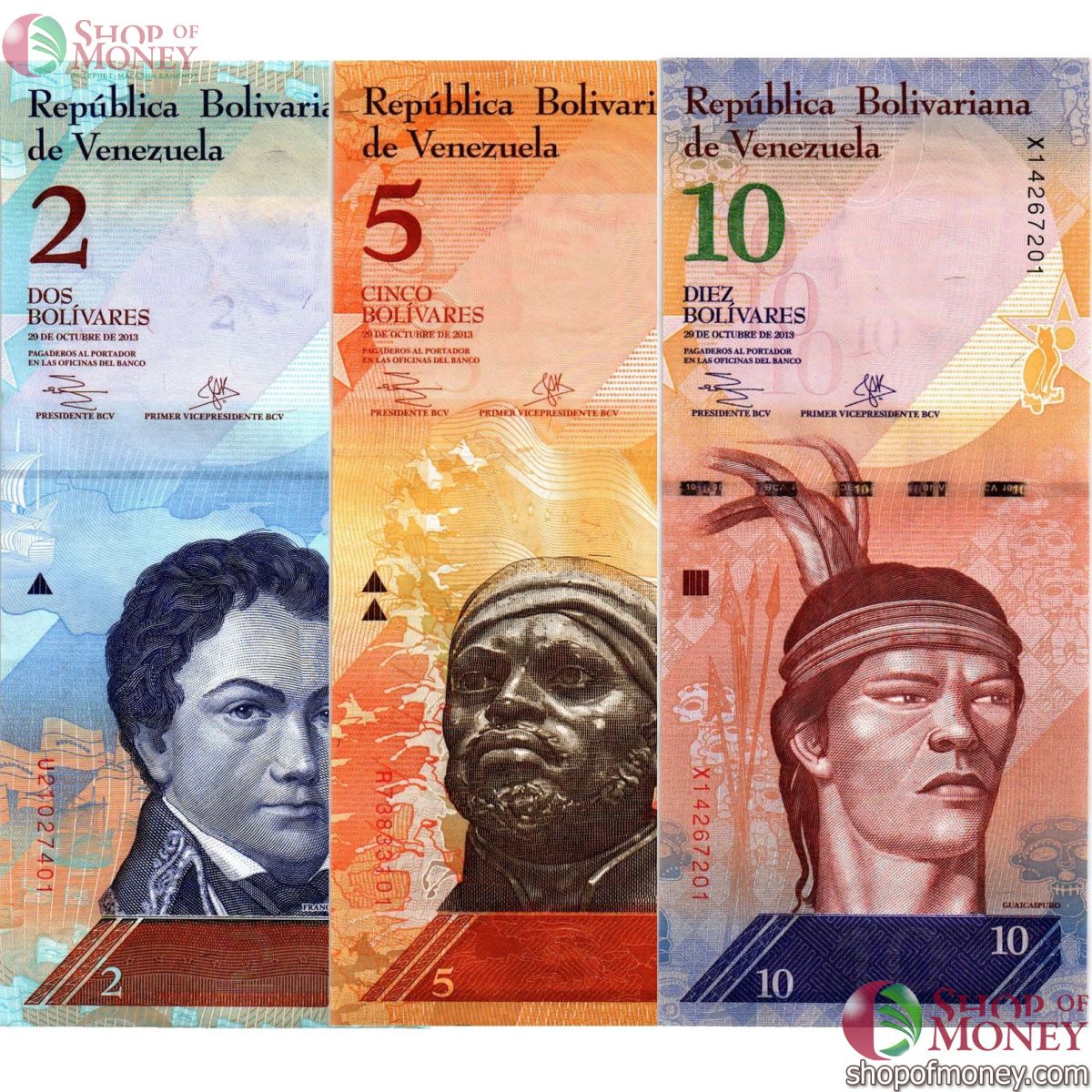 ВЕНЕСУЭЛА 2-5-10 БОЛИВАРА 1