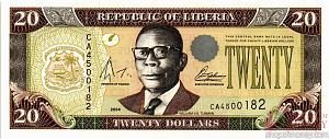 ЛИБЕРИЯ 20 ДОЛЛАРОВ 1