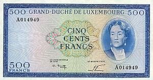 ЛЮКСЕМБУРГ 500 ФРАНКОВ 1