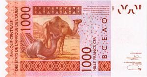 WAS - КОТ-Д'ИВУАР 1000 ФРАНКОВ (A) 2