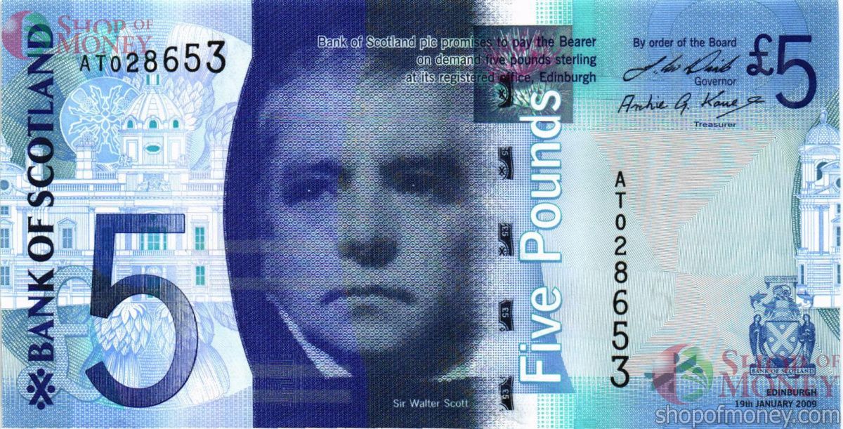 ШОТЛАНДИЯ 5 ФУНТОВ (BANK OF SCOTLAND) 1