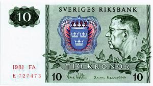ШВЕЦИЯ 10 КРОН 1