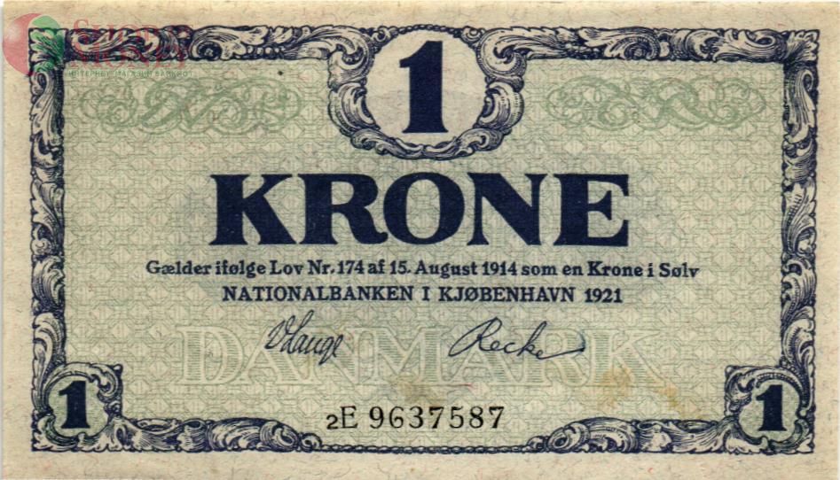 ДАНИЯ 1 КРОНА 1
