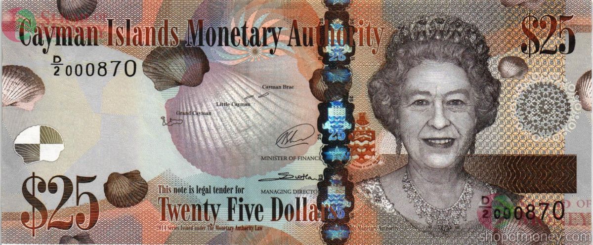 КАЙМАНОВЫ ОСТРОВА 25 ДОЛЛАРОВ 1