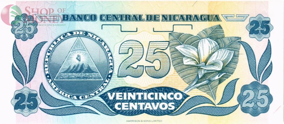 НИКАРАГУА 25 ЦЕНТАВО (-AA-) 2