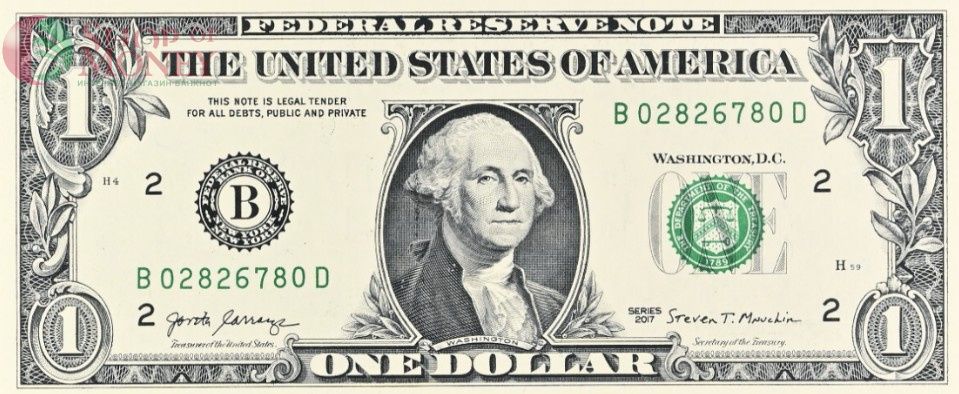 США 1 ДОЛЛАР (B - НЬЮ-ЙОРК - PMG - ГРЕЙД 64) #B02826780D 4