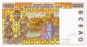 КОТ-Д'ИВУАР 1000 ФРАНКОВ 2