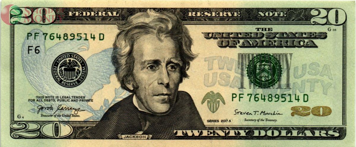 США 20 ДОЛЛАРОВ (F - АТЛАНТА) 1