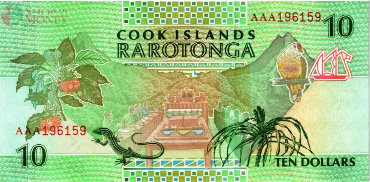 ОСТРОВА КУКА 10 ДОЛЛАРОВ 2