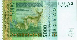 WAS - ТОГО 5000 ФРАНКОВ (T) 2