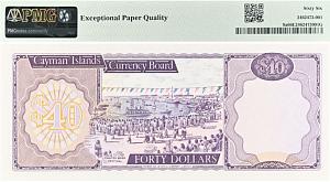 КАЙМАНОВЫ ОСТРОВА 40 ДОЛЛАРОВ (PMG - GRADE 66) 2