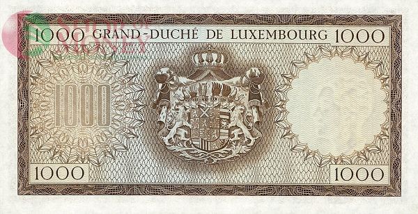 ЛЮКСЕМБУРГ 1000 ФРАНКОВ 2