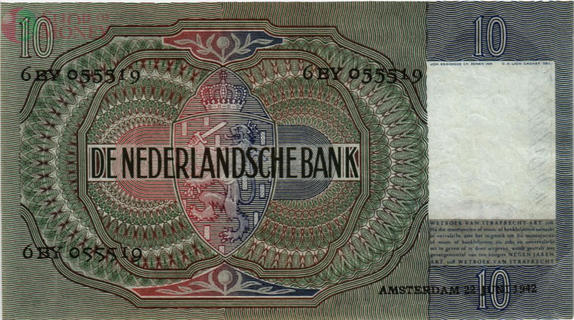 НИДЕРЛАНДЫ 10 ГУЛЬДЕНОВ 2
