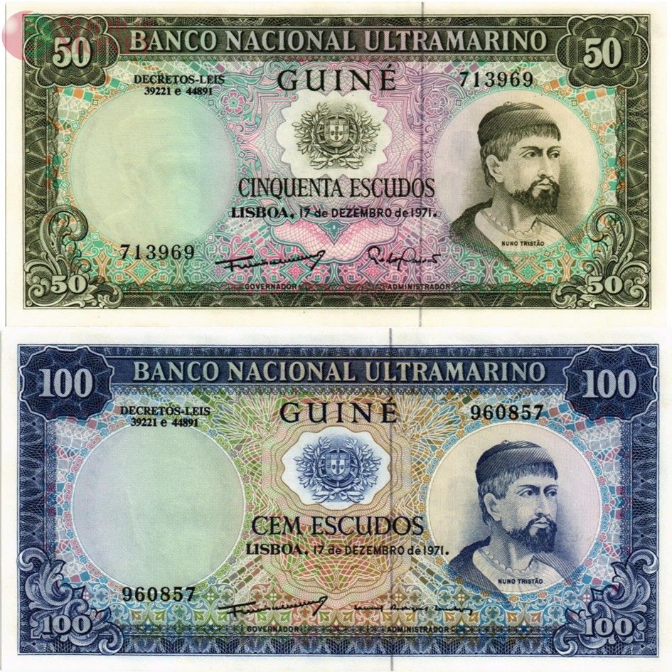ПОРТУГАЛИЯ НАБОР 50 100 ЭСКУДО (ПОРТУГАЛЬСКАЯ ГВИНЕЯ) 1
