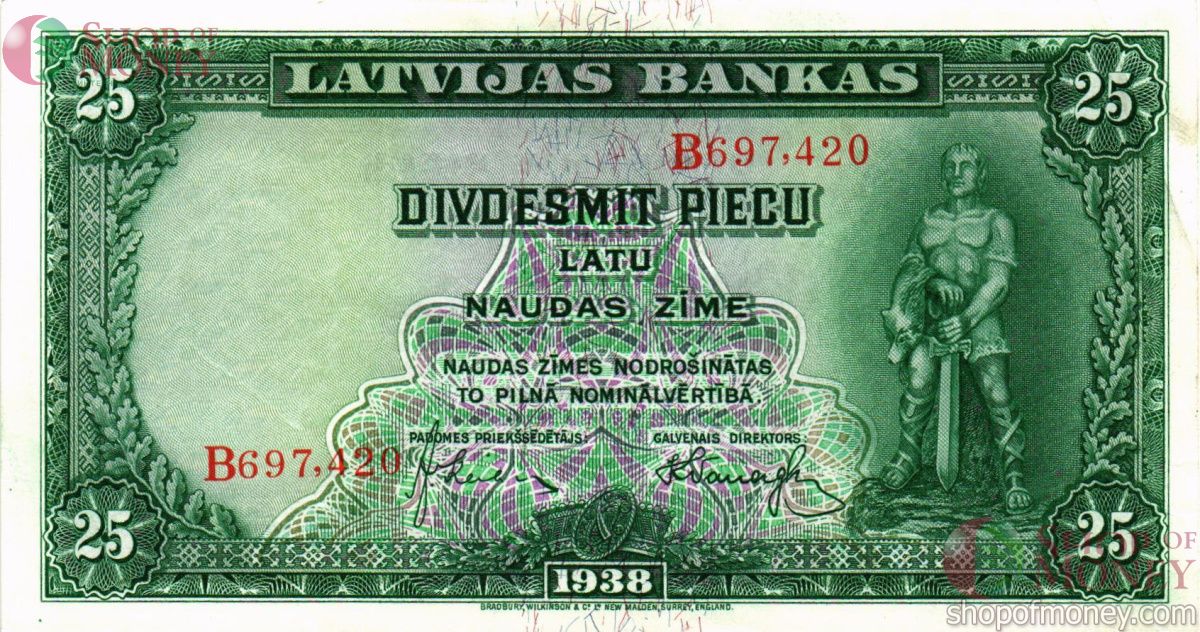 ЛАТВИЯ 25 ЛАТ 1