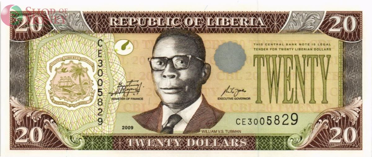 ЛИБЕРИЯ 20 ДОЛЛАРОВ 1