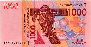 WAS - ТОГО 1000 ФРАНКОВ (T) 1