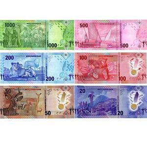 МОЗАМБИК НАБОР 20 50 100 200 500 1000 МЕТИКАЛЬ 2