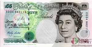 ВЕЛИКОБРИТАНИЯ/АНГЛИЯ 5 ФУНТОВ 1
