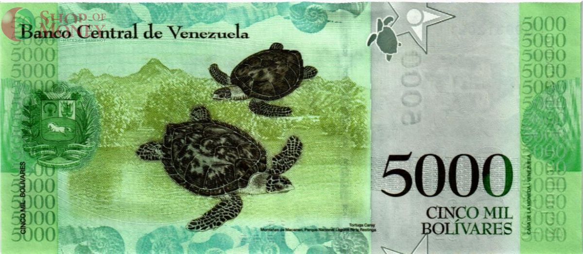 ВЕНЕСУЭЛА 5000 БОЛИВАР (13.12.2017) 2