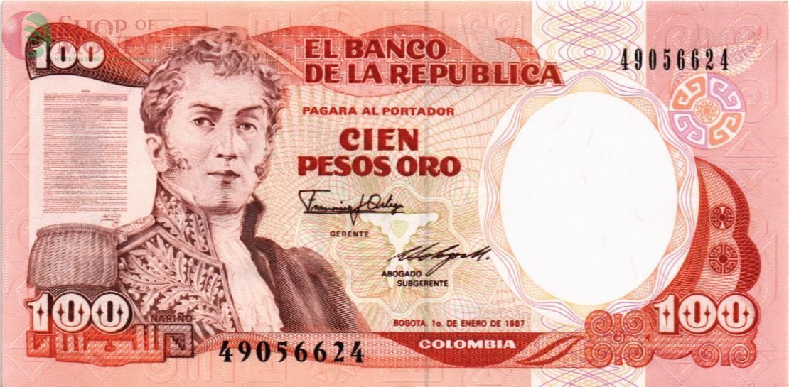 КОЛУМБИЯ 100 ПЕСО (01.01.1987) 1