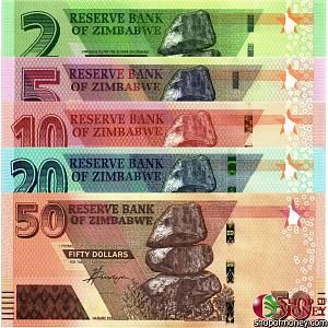 ЗИМБАБВЕ 2-5-10-20-50 ДОЛЛАРОВ 1