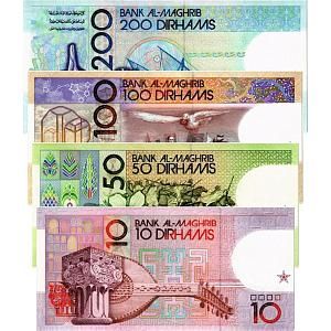 МАРОККО НАБОР 10-50-100-200 ДИРХАМ 2
