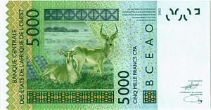 WAS - ТОГО 5000 ФРАНКОВ (T) 2