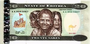 ЭРИТРЕЯ 20 НАКФА 1