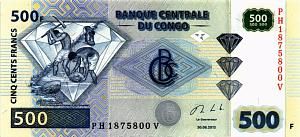 КОНГО ДР 500 ФРАНКОВ 1
