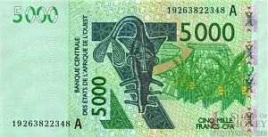 КОТ-Д'ИВУАР 5000 ФРАНКОВ 1