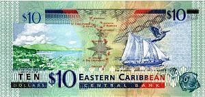 ВОСТОЧНЫЕ КАРИБЫ 10 ДОЛЛАРОВ (K - СЕНТ КИТС) 2