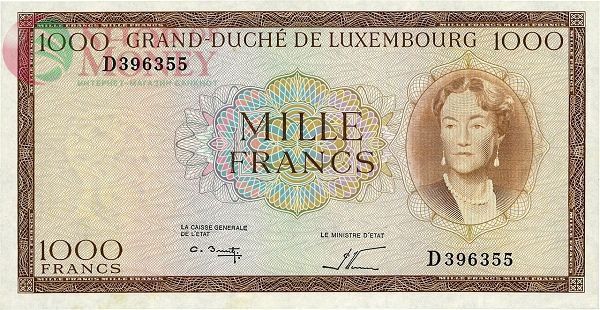 ЛЮКСЕМБУРГ 1000 ФРАНКОВ 1