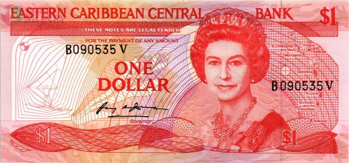 ВОСТОЧНЫЕ КАРИБЫ 1 ДОЛЛАР (V - Сент-Винсент) 1