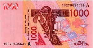 WAS - КОТ-Д'ИВУАР 1000 ФРАНКОВ (A) 1