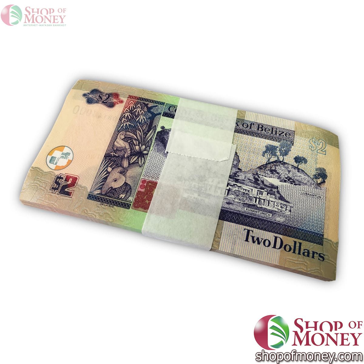 БЕЛИЗ 2 ДОЛЛАРА (100 БАНКНОТ) 2
