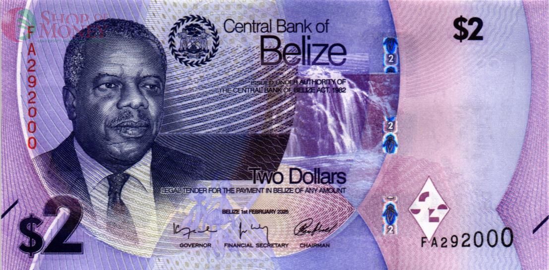 БЕЛИЗ 2 ДОЛЛАРА 1