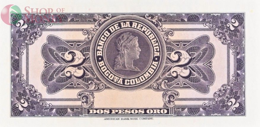 КОЛУМБИЯ 2 ПЕСО (PMG - GRADE 35) 4