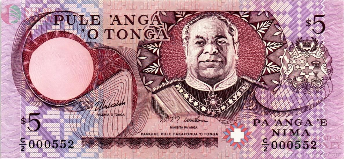 ТОНГА 5 ПААНГА (НИЗКИЙ НОМЕР) 1