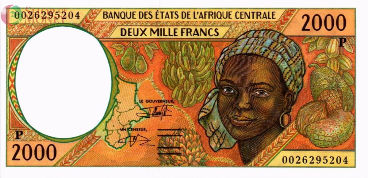 CAS - ЧАД 2000 ФРАНКОВ (P) 1