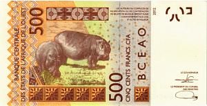 WAS - КОТ-Д'ИВУАР 500 ФРАНКОВ (A) 2