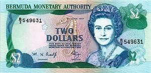 БЕРМУДСКИЕ ОСТРОВА 2 ДОЛЛАРА 1